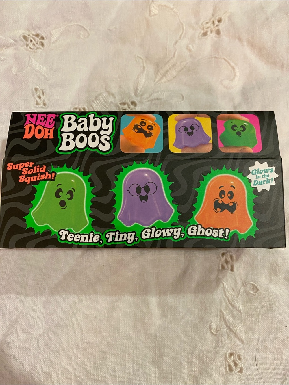 RARE NeeDoh Baby Boos 3-Pack 2026 Halloween Glow in Dark Ghosts NEW ๐ป - Picture 5 of 5